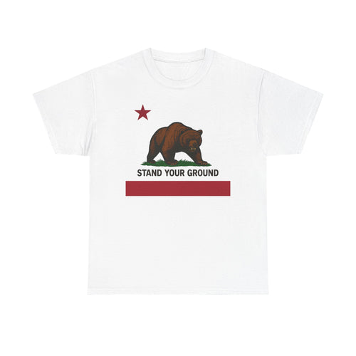 "Stand Your Ground" Protest Tee White XL Logo– Power in Print