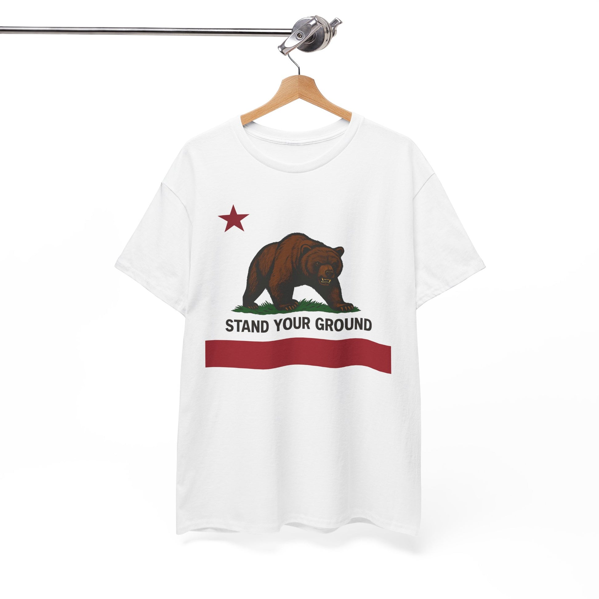 "Stand Your Ground" Protest Tee White XL Logo– Power in Print
